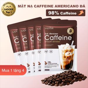 Mặt nạ caffein 5 miếng, cho dân thức khuya, giảm sưng, làm sáng, săn chắc và dưỡng ẩm da, phục hồi trạng thái da nhanh chóng.