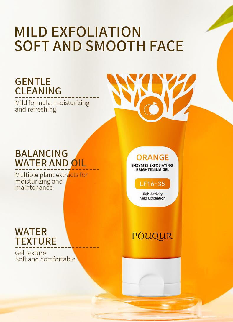 Product Introduction of Face Scrubs & Peels 100g Orange Enzymes Exfoliating Brighten-ning Gel High Activity Mild Exfoliation Soft and Smooth Face 2