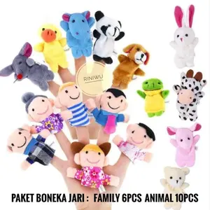 Boneka Jari FAMILY 6pcs / Boneka Jari ANIMAL 10pcs  waroeng gigi