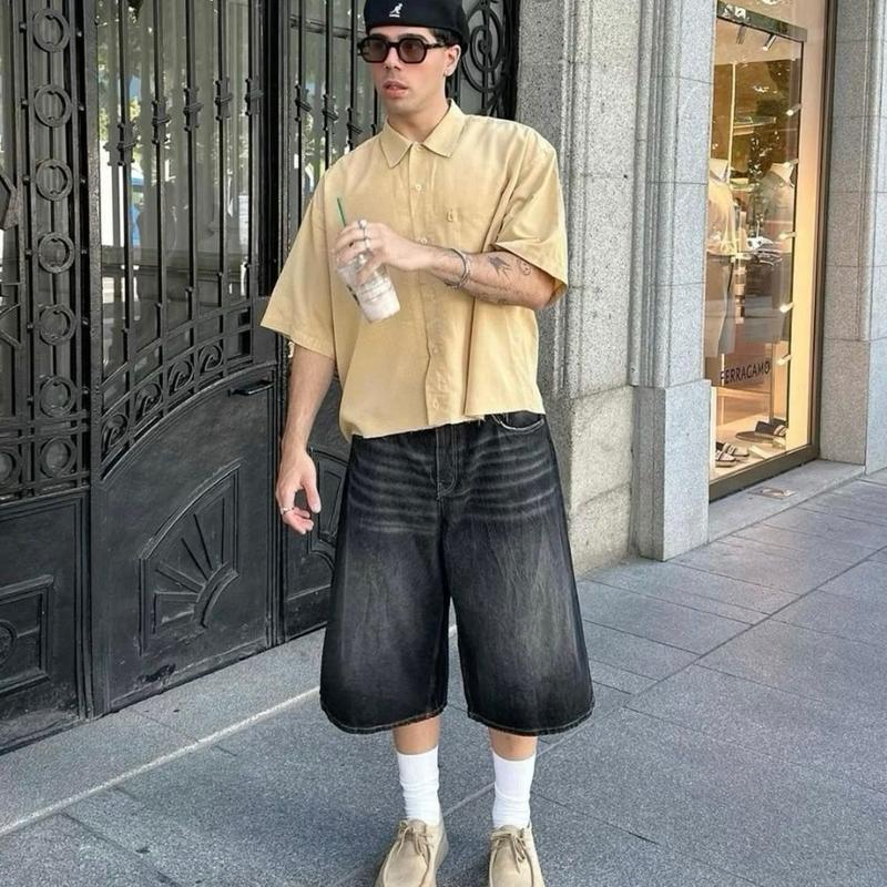 Jorts Baggy Short Jeans Unisex / Jorts Jeans Short Denim / Celana Jeans Pendek 3/4 Pria Wanita Unisex/ Celana Pendek Jorts Pants Short 5