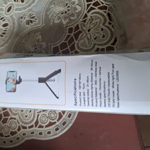 Tongsis Selfie Tripod 4 in 1 Wireless Bluetooth Remote R1S LED Lampu