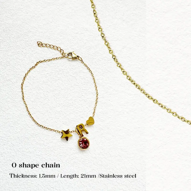 Spar.co Beads Gold Charm Liontin Titanium  Lapis Emas  Bentuk Angka Untuk Kalung atau Gelang Custom Flexible Model Beads SP-AAF1121 3