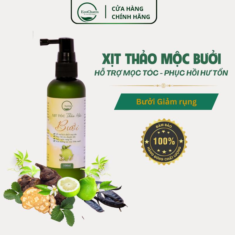 {Quà tặng} 1 Xịt tinh dầu Bưởi Ecocharm 100ml dưỡng tóc ngăn ngừa gãy rung, hỗ trợ kích mọc tóc con Women Nữ Chăm Sóc Tóc xịttóc labonhair bất kỳ không chứa paraben huyếtthanh active daugoi  hotro