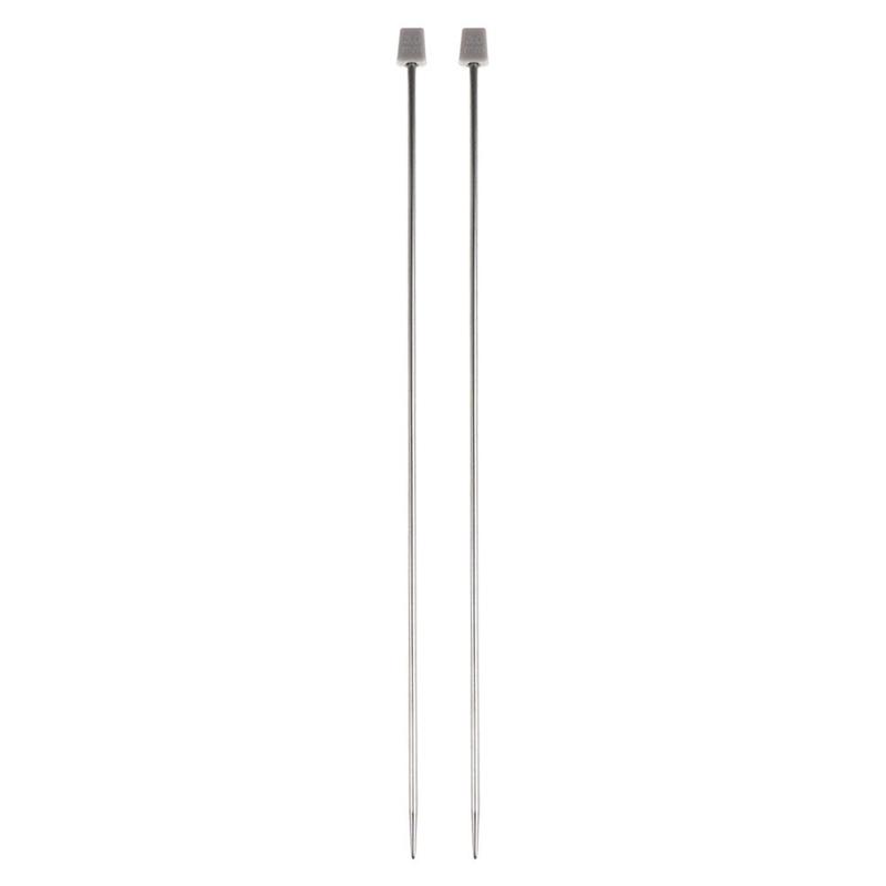 2Pcs/set 25cm/35cm Stainless Steel Yarn DIY Sweater Weave Craft Set Straight Knitting Needles Metal Crochet Knitting Tools Crochet Hooks 4