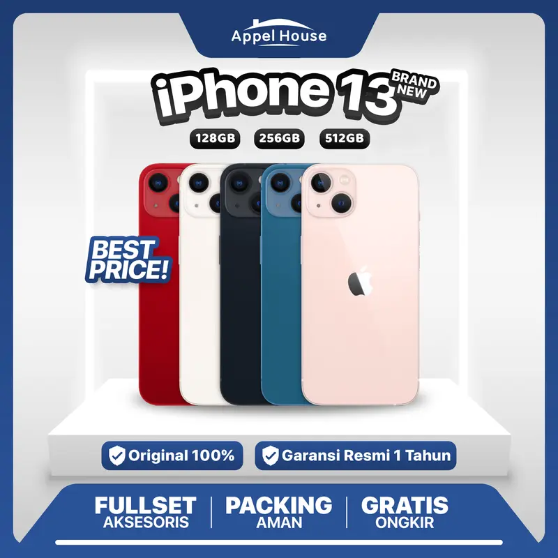 (AppelHouse x wenny) iPhone 13 128GB New Garansi Resmi Indo 1 tahun ibox Tam GDN 0