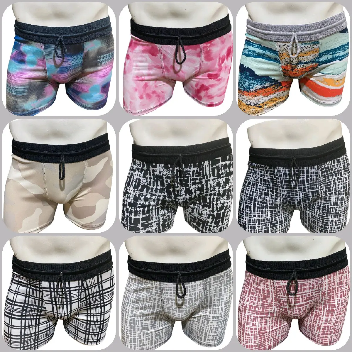 Satuan CD BOXER/CELANA DALAM BOXER PRIA POLOS MOTIF BERTALI Katun Dewasa Pendek Remaja Cowok Nyaman