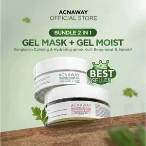 [ready stock]  ACNAWAY Gel Mask Mugwort Acne Gel Mask Bundle 2 in 1 Calming & Hydrating untuk Kulit Berjerawat & Sensitif Best Seller