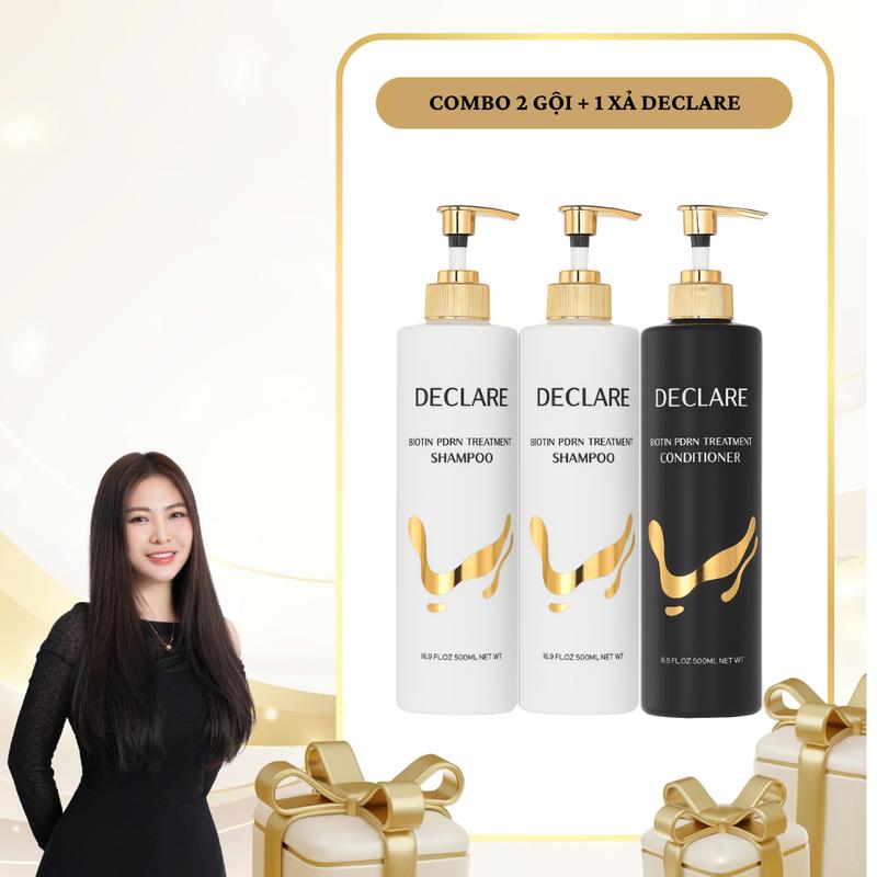  SN1981 - Combo 3 sản phẩm gội xả Declare: 2 dầu gội Declare Biotin PDRN treatment 500mlx2 + 1 Dầu xả Declare Biotin PDRN treatment 500ml 