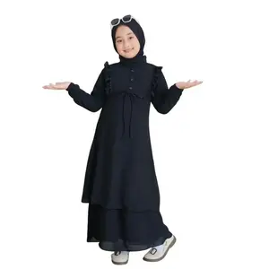 Gamis Anak Perempuan Ceruty Usia 3-14 Tahun - S.M.L.XL