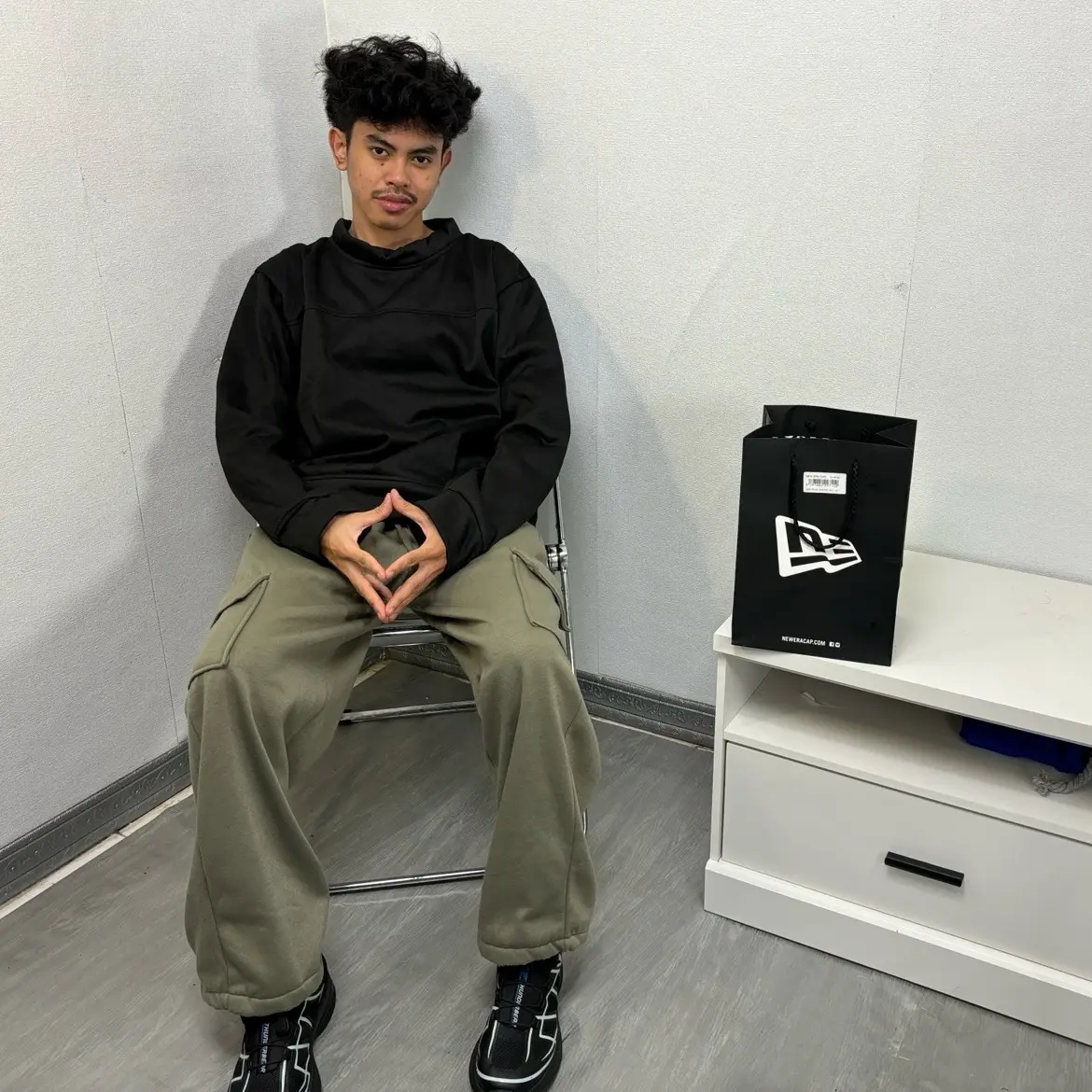 Saynt x Dependance One Set Boxy Fleece Cargo Trackpants Baggy Loose Oversize Old Money Streetwear Drip Amera Korea