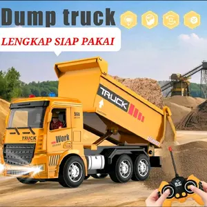 Mobil Remote Control Alat Alat Berat Molen Dump Truck Toys Baterai