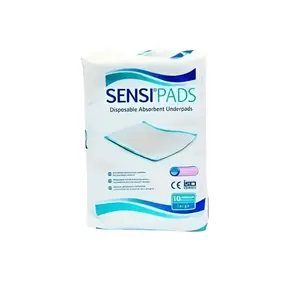 Sensi Pads - Alas Perlak Large 60x90 cm Isi 10 pcs Kemenkes AKD 10903110127 Exp Date 12/2029 Perlak Penyerap Sekali Pakai