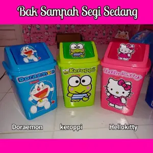 tempat sampah karakter hello kitty keropi doraemon