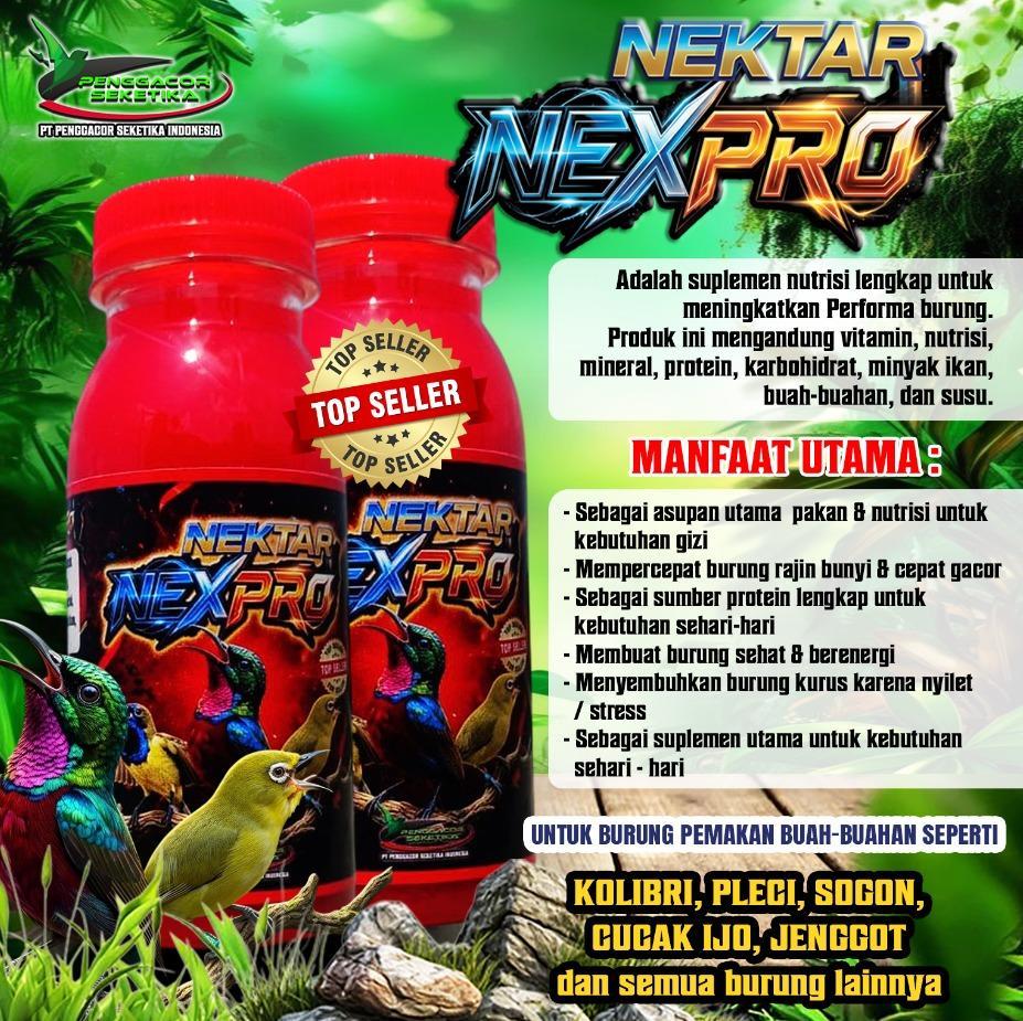 NEKTAR NEXPRO 140ML Pakan Burung Buah Premium Bikin Pleci Kolibri Gacor Cepat Sehat Anti Nyilet