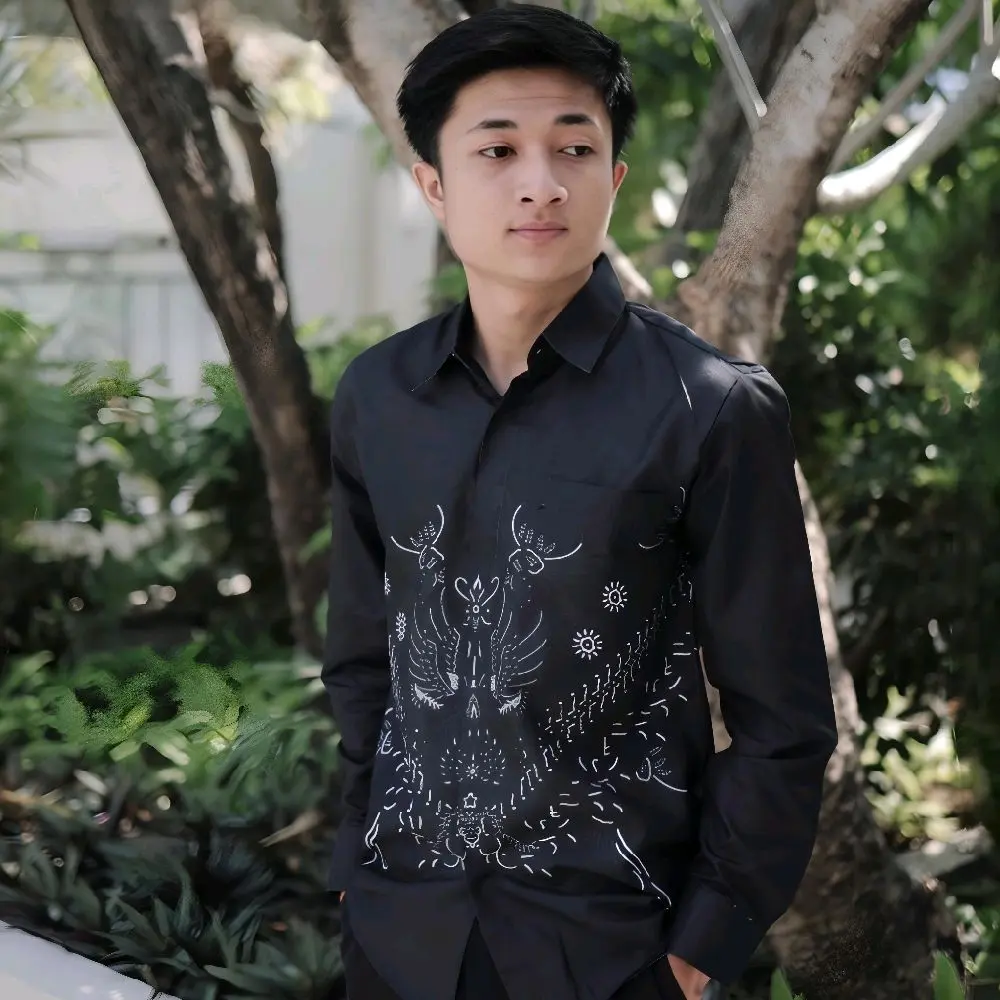 Kemeja batik pria lengan panjang murah baju batik kekinian seragam batik kantor modern motif terbaru 2025 Ukuran M L XL XXL Atasan
