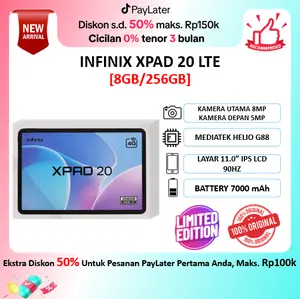 Infinix XPad 20 LTE [8/256GB] | Mediatek Helio G88 | 7000 mAh | 4G LTE | Garansi Resimi