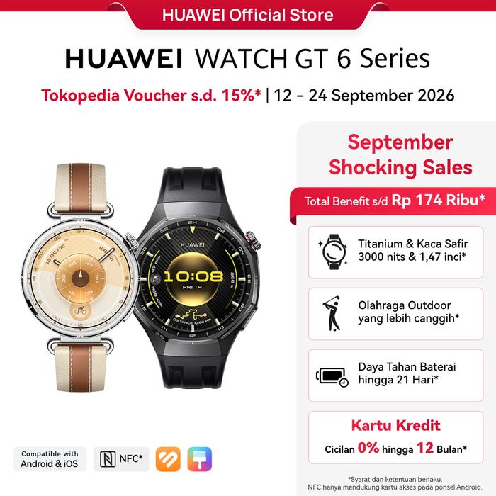 Gambar HUAWEI WATCH GT 6 Series | Golf & Diving* | Running & Cycling | 21-Day Battery Life* | ECG* dari Huawei Indonesia Kota Tangerang Tokopedia