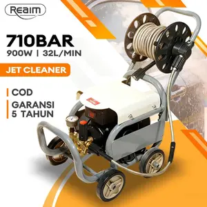 Reaim Jet Cleaner 300Bar 900W Dengan pengukur tekanan Mesin Steam Pressure Washer Alat Cuci Motor High Pressure Cleaner mesin cuci mobil