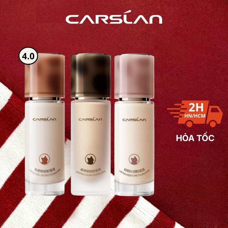 Kem nền CARSLAN NEW 4.0 dạng lỏng kiềm dầu, dưỡng ẩm lâu trôi chống thấm nước suốt 24h 30g
