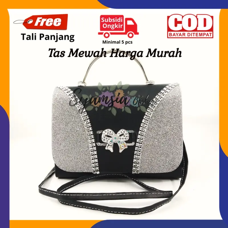 Tas Pesta Wanita Murah Mewah Elegan unik glitter Tas Tangan Pesta Wanita Terbaru Unik bisa COD 5