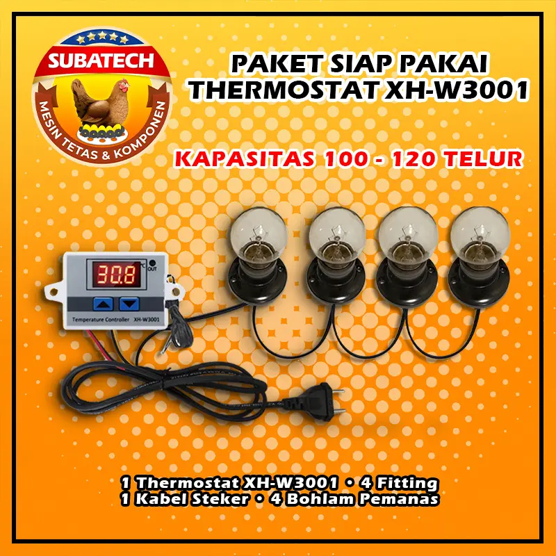 Paket Siap Pakai XH 4F Thermostat Termostat Pemanas Untuk Mesin Tetas Telur Full Otomatis