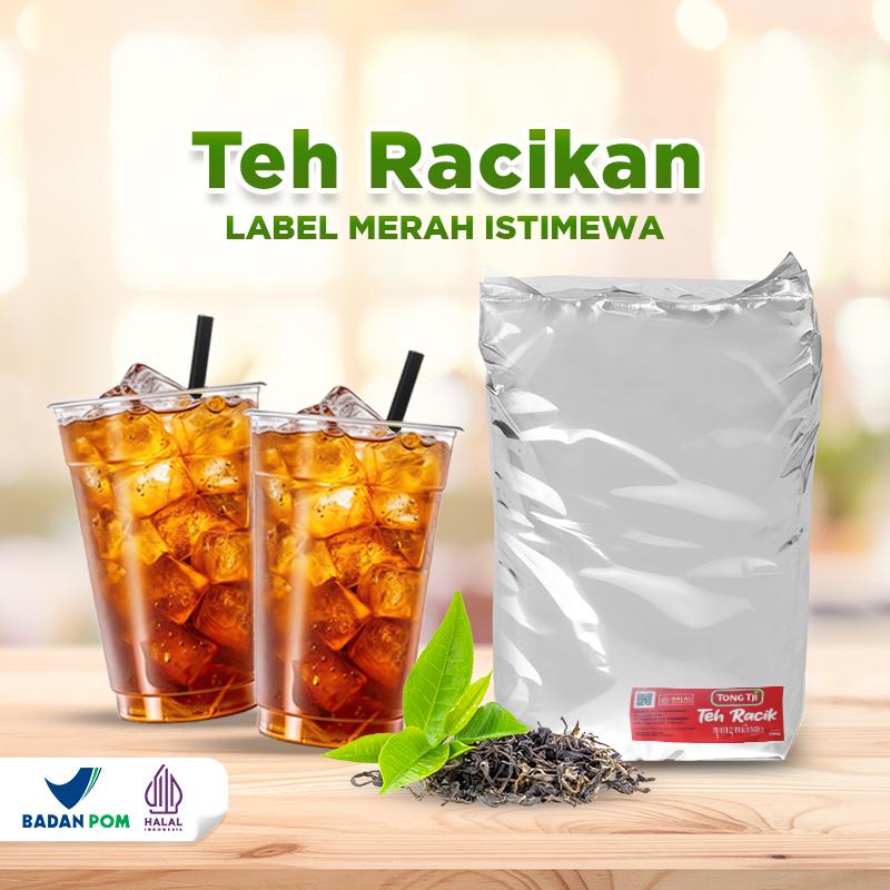 [PROMO] Tong Tji Teh Racikan Istimewa Label Merah Varian B per 1 pcs (500 gram) Teh Tubruk Bunga Melati untuk Kebutuhan Usaha Minuman 0