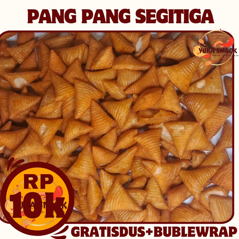 Pang Pang Gurih Manis | Pang Pang Rasa Sapi Panggang | Pang Pang Segitiga | Pang Pang Susu | Pang Pang Warna | Pang Pang Stik |  Camilan Renyah & Gurih 250gr 500gr 1kg | Gratis Dus + Bubble Wrap 5