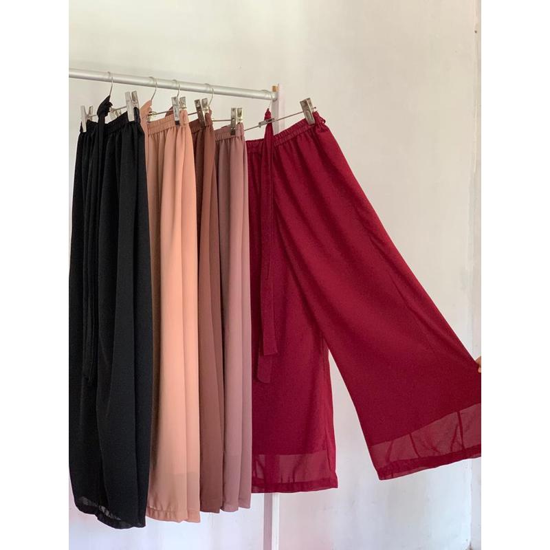 Jihaan kulot/Kulot sifon Ceruti baby doll/ Kulot ceruty premium/ kulot sifon tidak nerawang/ kulot highwist 3