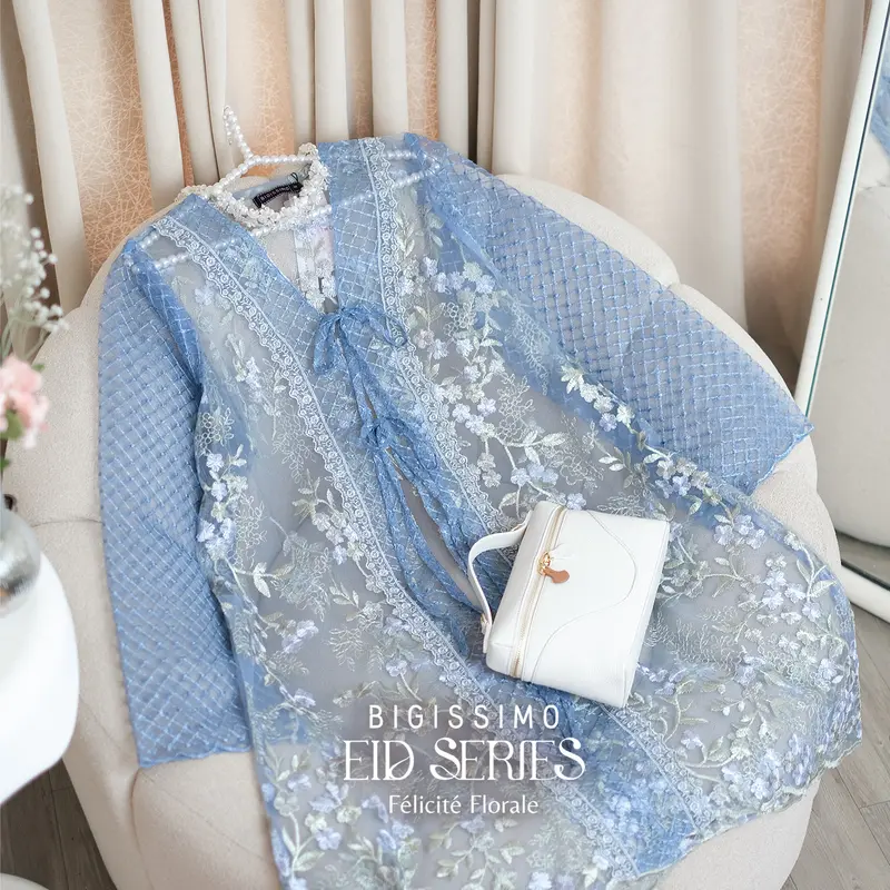 Bigissimo Eid Raya Series - Diera Tunik Outer Tulle | Atasan Wanita Brocade Premium Big Size Jumbo 0