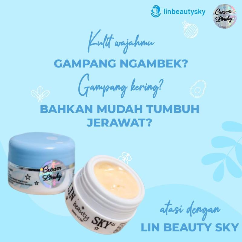 CREAM LINS BEAUTY SKY ORIGINAL / MEMUTIHKAN WAJAH/ MENGATASI WAJAH BERJERAWAT Pencerah 1