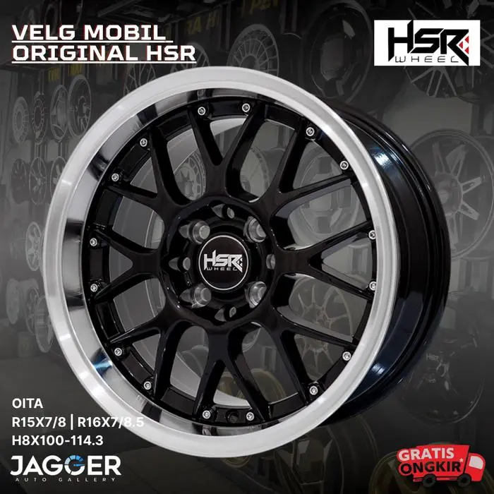 [1set 4pc] Velg Mobil Hsr Oita Ring 15 & Ring 16 Velg Model Celong Pola Baut 4x100 dan 4x114.3 Velg Untuk Mobil Brio, Agya, Ayl, Calya, Sigra, Datsun, Avanza, Jazz, yaris dll - R15 LEBAR 7/8 (BELANG LEBAR)