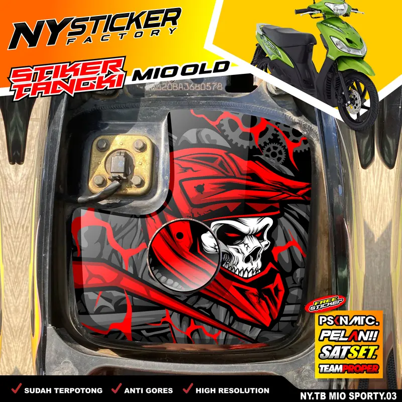 Stiker Tangki Bensin MIO SPORTY MIO SMILE Sticker Tangki Mio Anti Luntur  Motorcycle 3