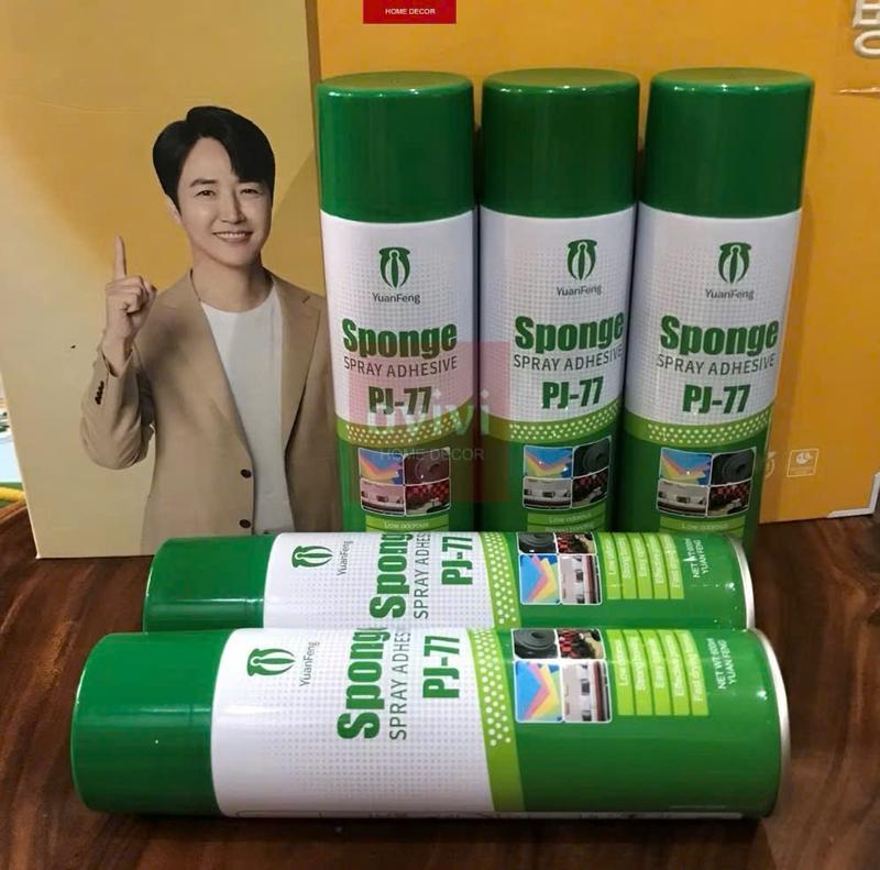 Keo xịt đa năng PJ77 dán xốp dán tường dán mút giấy dán tường thảm trải sàn