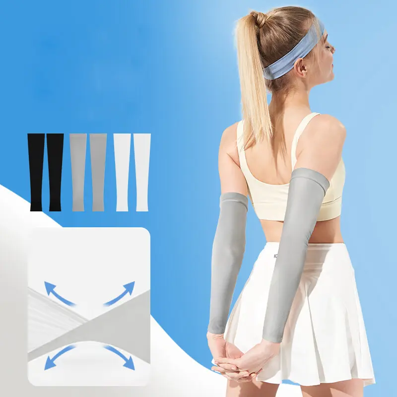 ice Fabric cycling Arm Sleeves Sun Protection Cooling Hand Sock Sunscreen Anti-UV Arm Sleeves Sarung Tangan handsocks