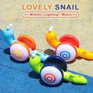 Mainan Anak Siput Tarik Goyang Tali Berjalan Jalan Lampu Led Peta Toys Nyala Musik Music Suara Lovely Snail