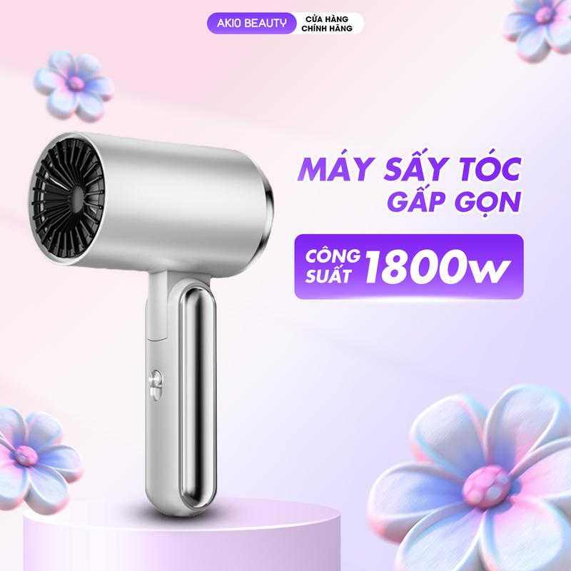 Máy sấy tóc 2 chiều nóng lạnh AKIO BEAUTY có ION âm bảo vệ tóc chế độ tùy chỉnh đa chức năng