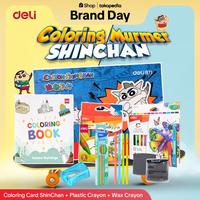 Gambar [Deli x ShinChan] Set Coloring Murah Shinchan " Buku Mewarnai ShinChan + Buku Mewarnai Edisi Ramadan + Crayon Plastik 12 Warna +  Crayon Wax 12 Warna dari Deli.Indonesia Kab. Tangerang 1 Tokopedia