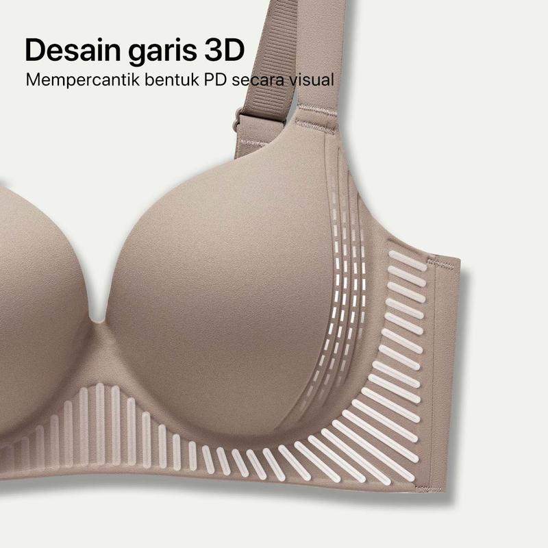 GRENEY-Gbras-Bra One Piece Warna Bh Wanita Beha Tanpa Kawat Cewek Lingerie Push up Berbentuk dan Nyaman Basic Plain  Push up Busa Tingkatkan Mengumpulkan PD Wireless Seamless Tipis-89849 4