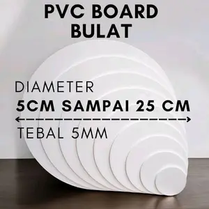 PVC Board Custom Bulat Size Bebas Potong