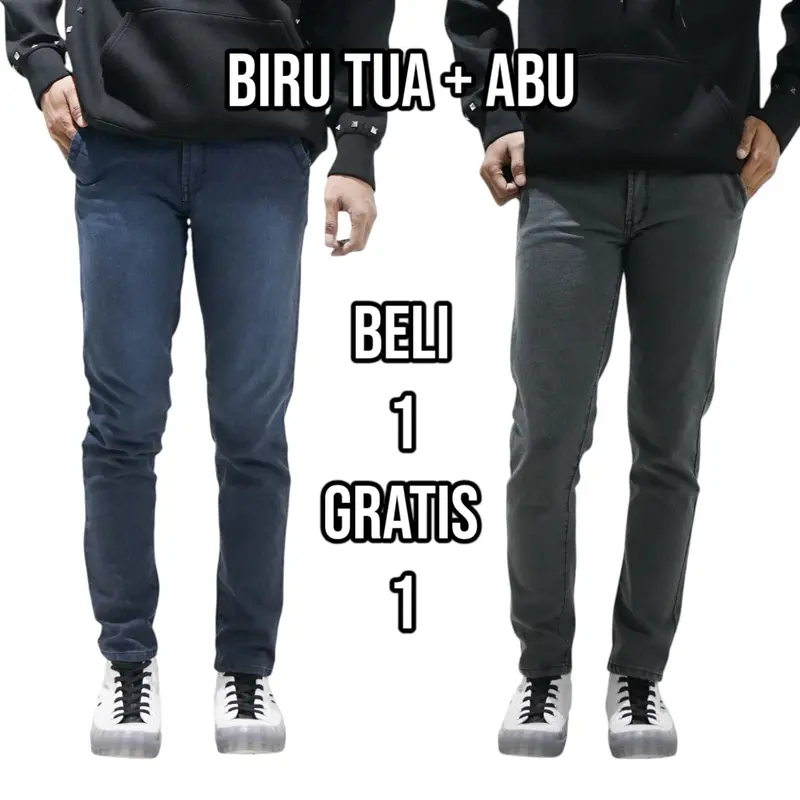 [BELI 1 GRATIS 1] Celana Jeans Pensil Slimfit Pria Panjang Stretch Skinny Termurah 2025 - Rasendrya.id reguler 2