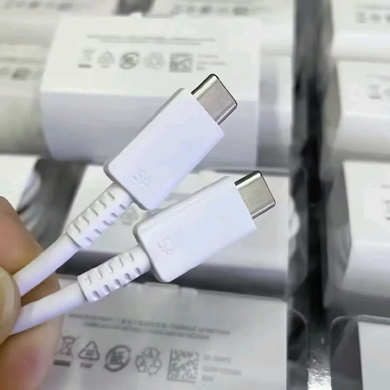 Kabel Data Sam Type C To Type C 5A SUPER FAST CHARGING ORIGINAL 100% M34 A32 A54 A33 A14 S20 A81 A80 A70 A71 S21 Panjang 1 Meter Cable Tebal Charger 5