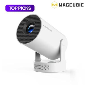 MAGCUBICポータブルプロジェクター、290 ANSI Android 11ポータブルプロジェクター、WiFi 6 BT 5.4内蔵スピーカーホームシネマミニスマートプロジェクター、オーディオ