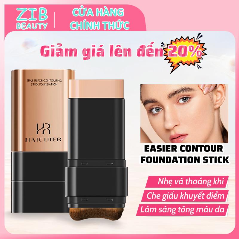 Que kem nền hai đầu có kem che khuyết điểm và cọ đánh nền, hiệu ứng làm sáng và dưỡng ẩm, kiểm soát dầu lâu trôi, trang điểm nhanh, chống nước và mồ hôi, dễ dàng mang theo mỹ phẩm