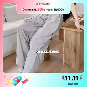 Celana Cargo Pant Serut Kulot Highwaist Wanita Kekinian Terbaru Casual Kain Katun Panjang Bukan Linen celana cargo tali samping Loose Santai non Stretch