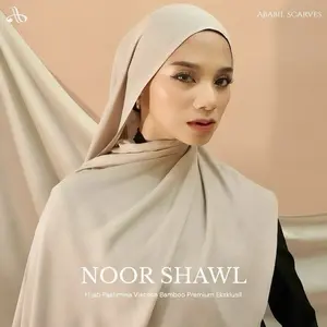 Pashmina Viscose Noor Shawl | Hijab Pashmina Viscose Bamboo Premium Eksklusif Lembut Flowly ~ ABABIL SCARVES