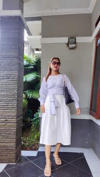 Product Review of MODEVA - Paloma Stripe Wrap Top / Atasan Pita Salur Wanita from i**n 0