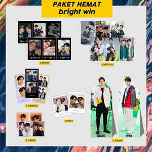 PAHE PAKET HEMAT THAI  ( BRIGHT VACHIRAWIT - WIN METAWIN BRIGHTWIN ) gmm boys gmmtv polaroid, bunting flag THAILAND, pc, photocard