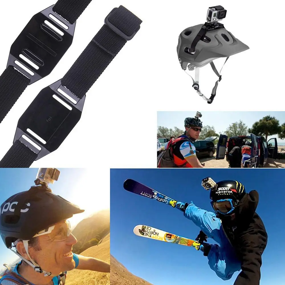 COD Helmet Strap Mount Helmet Action Cam for Xiaomi Yi GoPro - GP04 Terlaris Kamera Accessories Camera Plastik