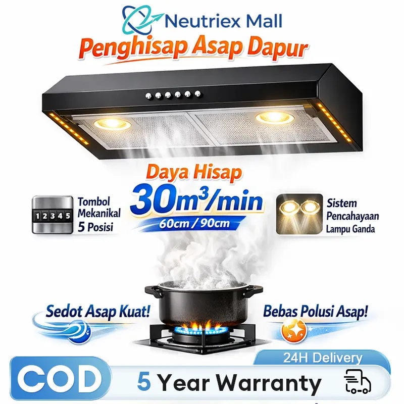 【COD】TIXX COOKER HOOD 60/90cm Penghisap Asap Dapur Cooker Hood Dapat dilepas mudah dibersihkan mudah dipasang daya hisap kuat tahan lama dan nyaman efektif membersihkan noda minyak hemat ruang tombol yang dapat disesuaikan
