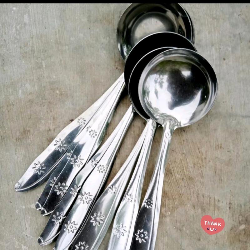 EROS sayur mini stanlis 12 pcs sendok 1 lusin tebal doll Aluminium Steel Stainless Kitchenware makan 0